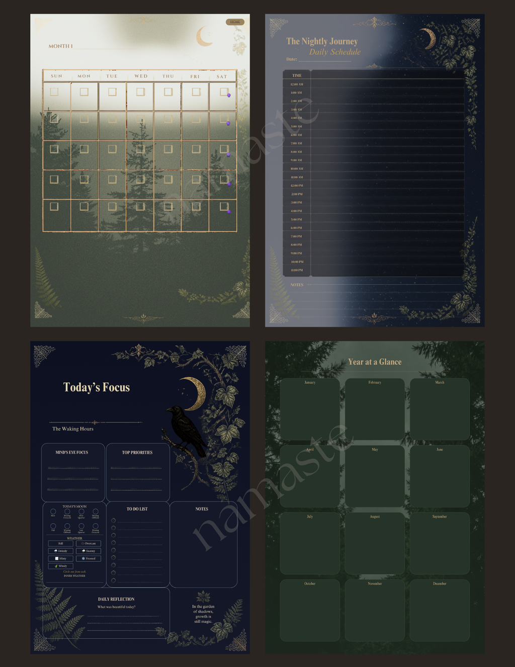 The Waking Hours Undated Digital Planner