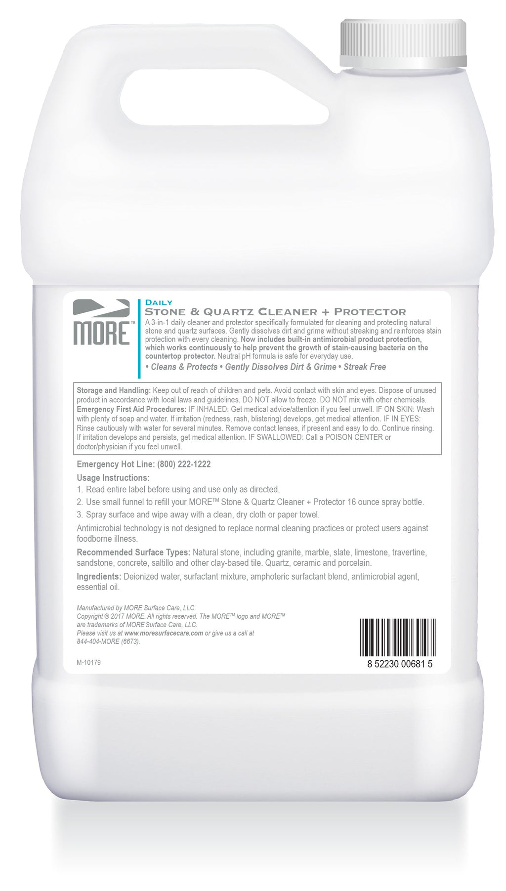 MORE® Stone & Quartz Cleaner - with Antimicrobial Protection