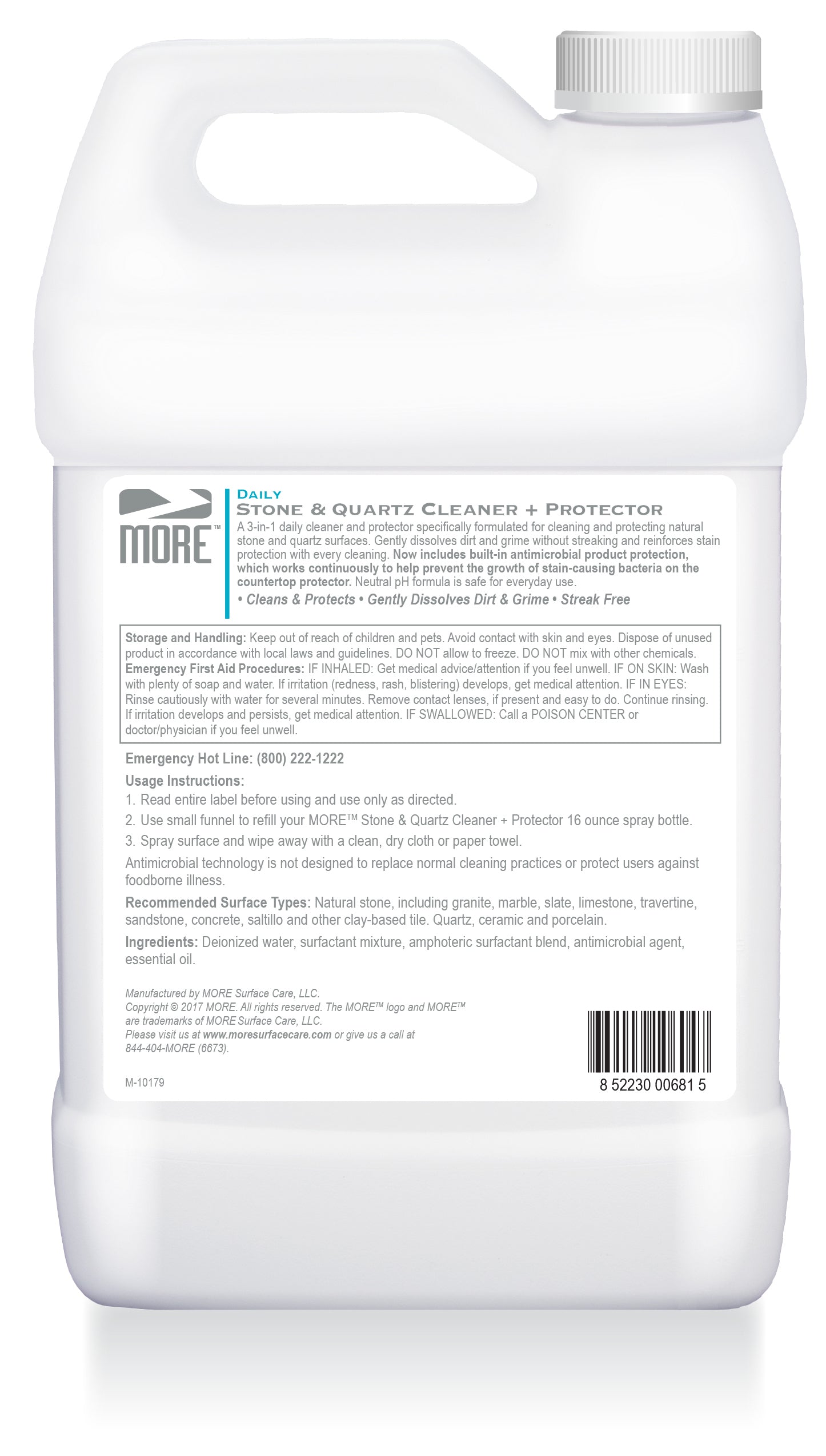 MORE® Stone & Quartz Cleaner - with Antimicrobial Protection