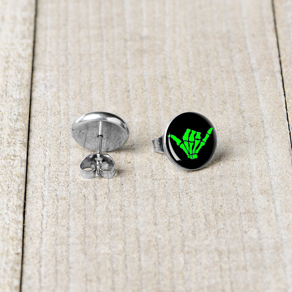 Shaka Hand Stud Earrings by Onyx O
