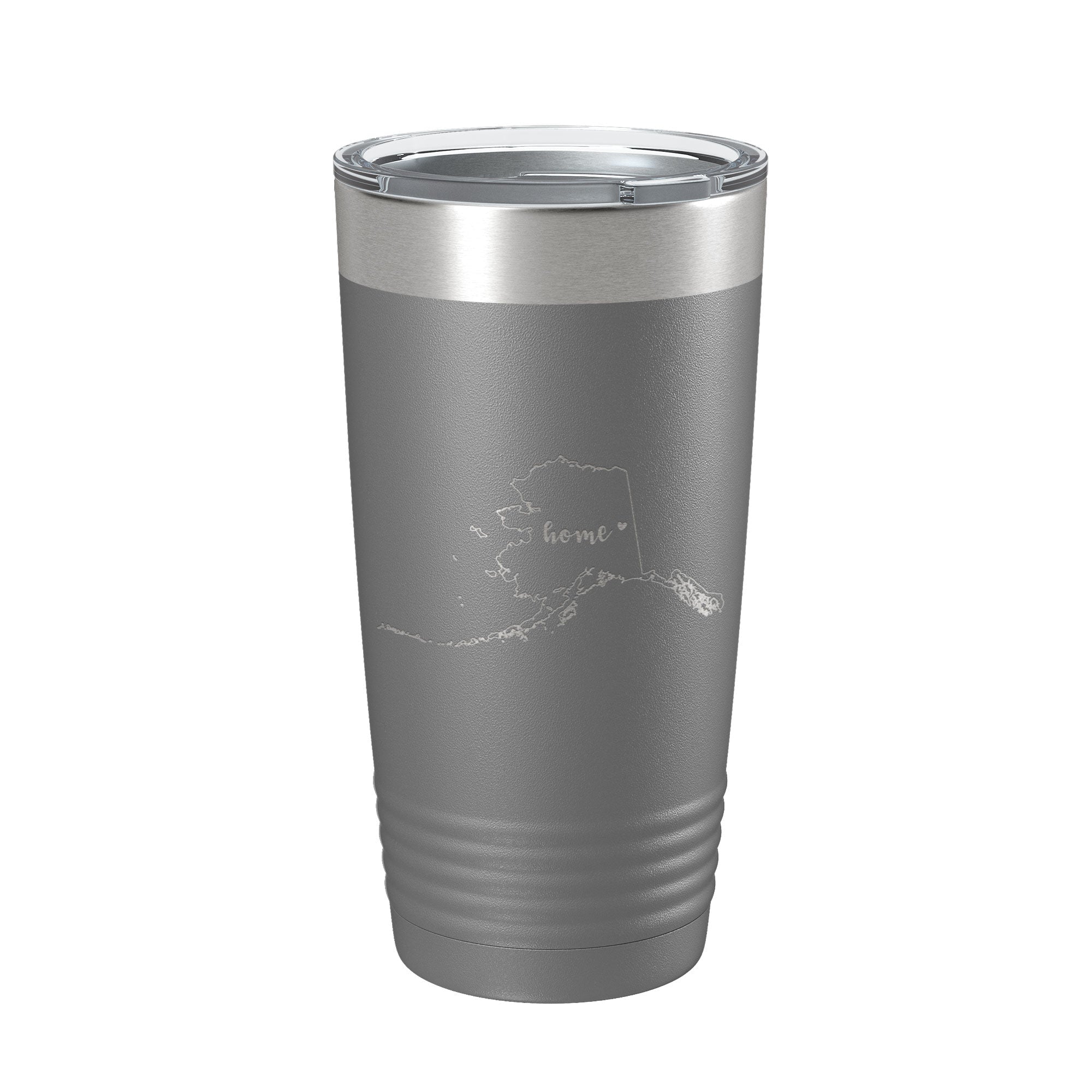 Alaska Tumbler Home State Travel Mug Insulated Laser Engraved Map Coffee Cup 20 oz - Tumblers - 20 oz Polar Camel - Whispered Echos