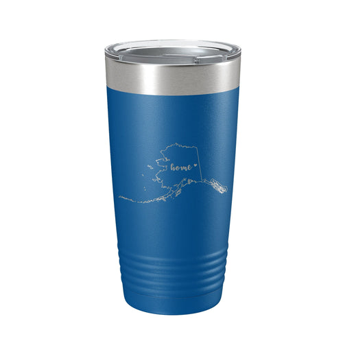 Alaska Tumbler Home State Travel Mug Insulated Laser Engraved Map Coffee Cup 20 oz - Tumblers - 20 oz Polar Camel - Whispered Echos