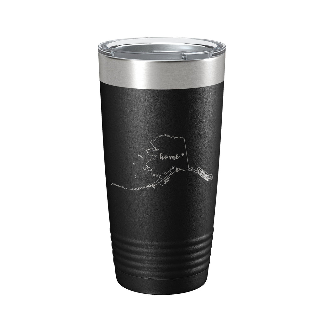 Alaska Tumbler Home State Travel Mug Insulated Laser Engraved Map Coffee Cup 20 oz - Whispered Echos