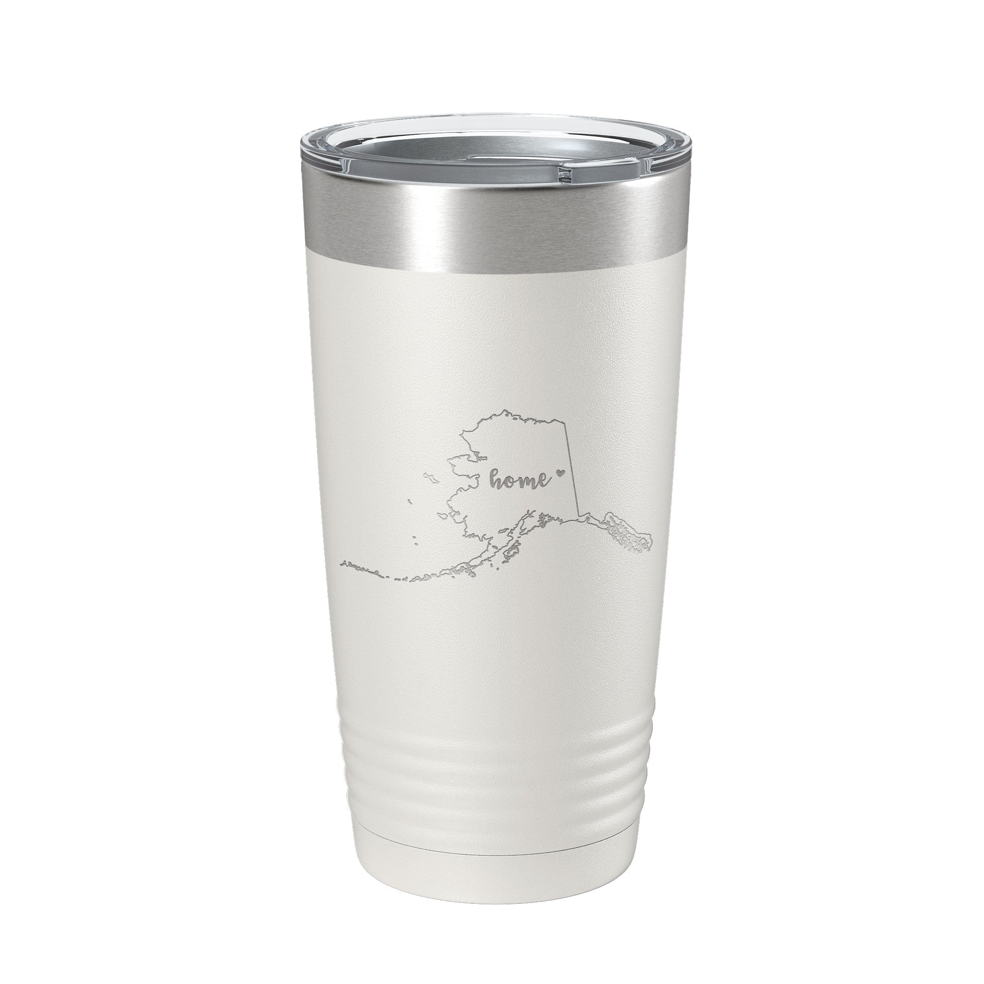 Alaska Tumbler Home State Travel Mug Insulated Laser Engraved Map Coffee Cup 20 oz - Whispered Echos