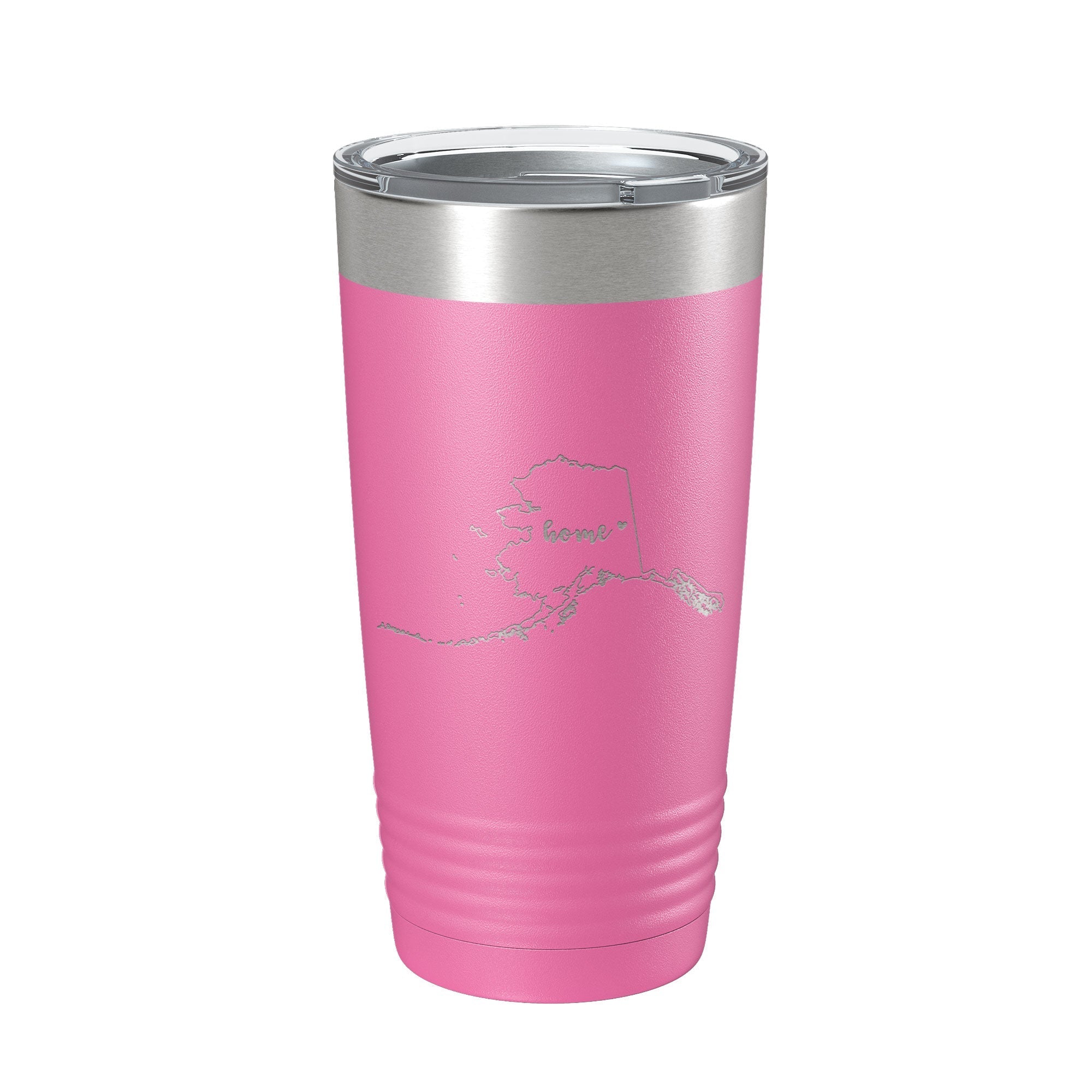 Alaska Tumbler Home State Travel Mug Insulated Laser Engraved Map Coffee Cup 20 oz - Tumblers - 20 oz Polar Camel - Whispered Echos