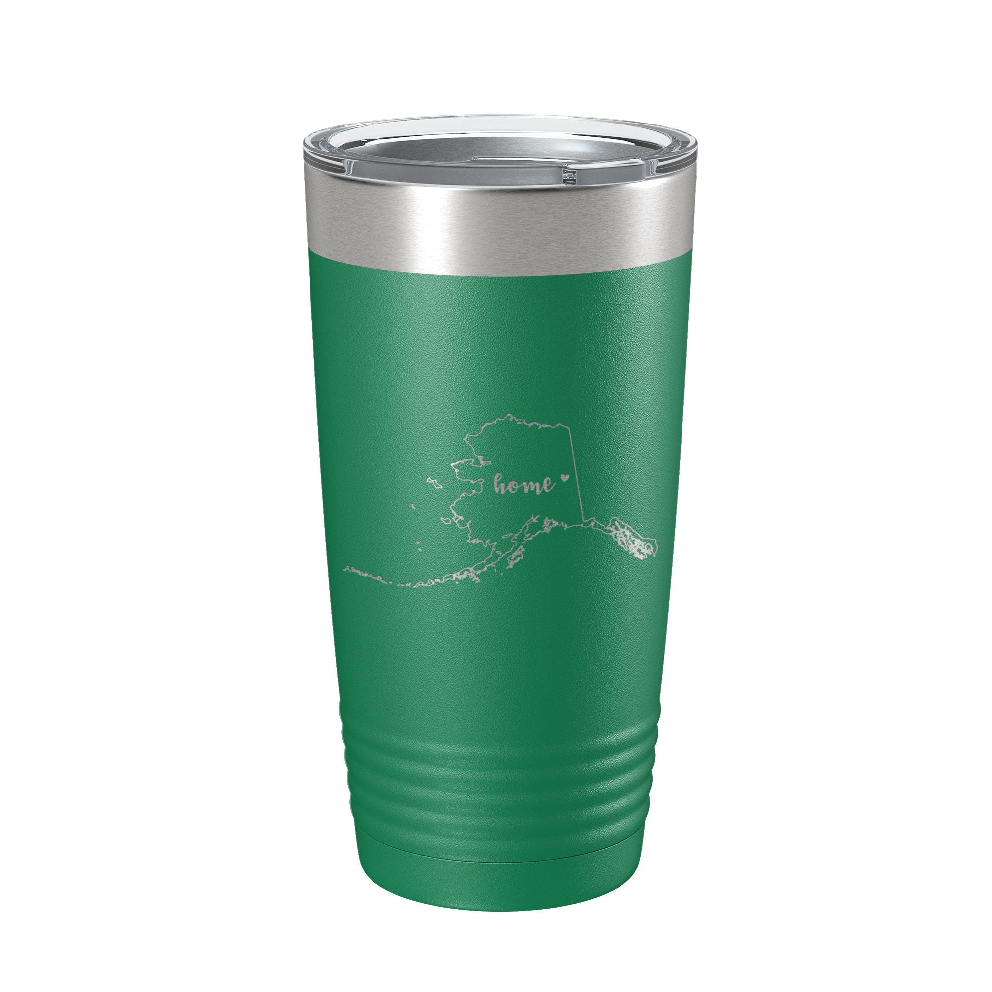 Alaska Tumbler Home State Travel Mug Insulated Laser Engraved Map Coffee Cup 20 oz - Tumblers - 20 oz Polar Camel - Whispered Echos
