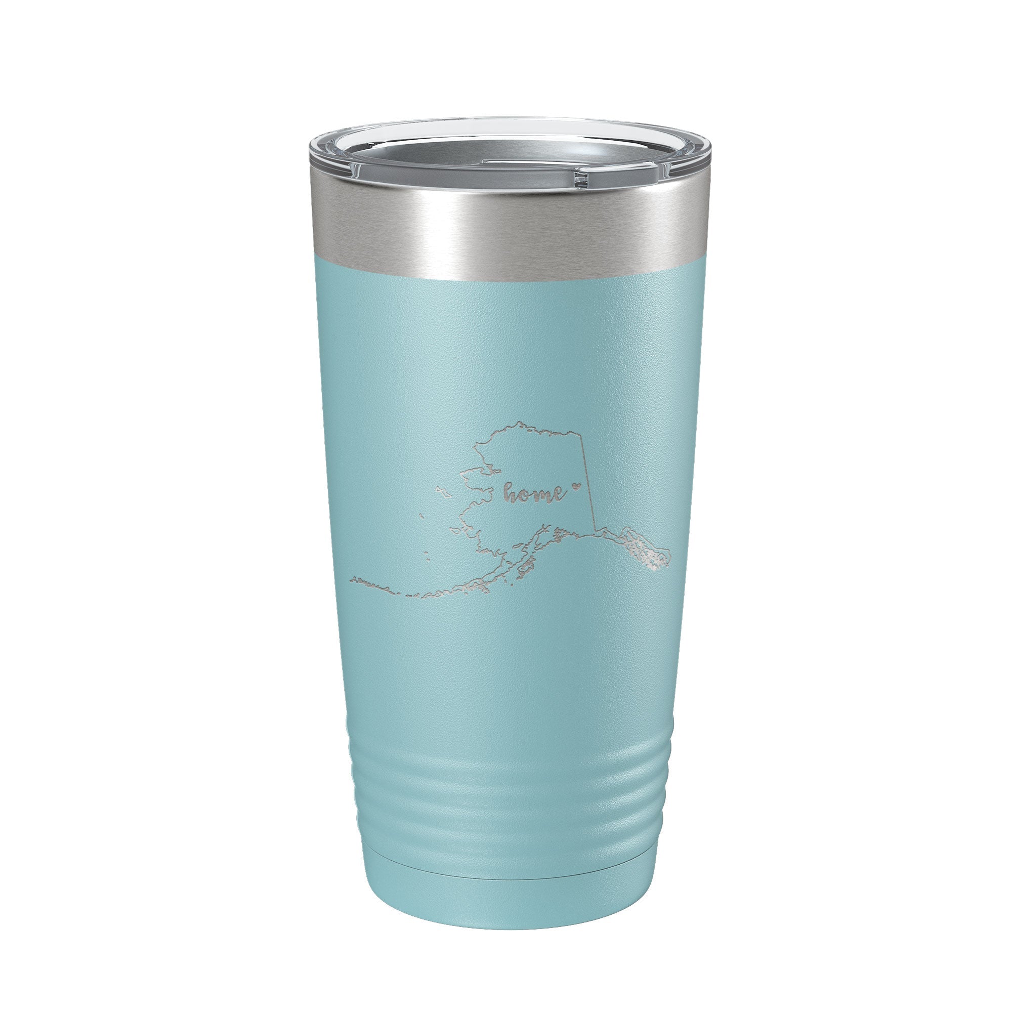 Alaska Tumbler Home State Travel Mug Insulated Laser Engraved Map Coffee Cup 20 oz - Tumblers - 20 oz Polar Camel - Whispered Echos