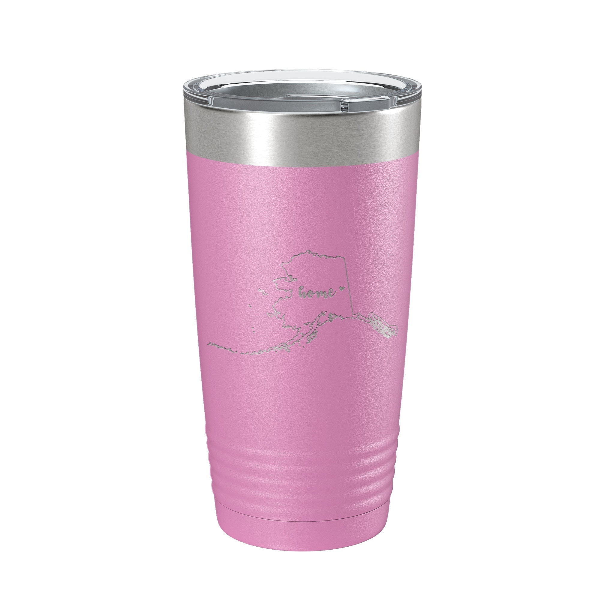Alaska Tumbler Home State Travel Mug Insulated Laser Engraved Map Coffee Cup 20 oz - Tumblers - 20 oz Polar Camel - Whispered Echos