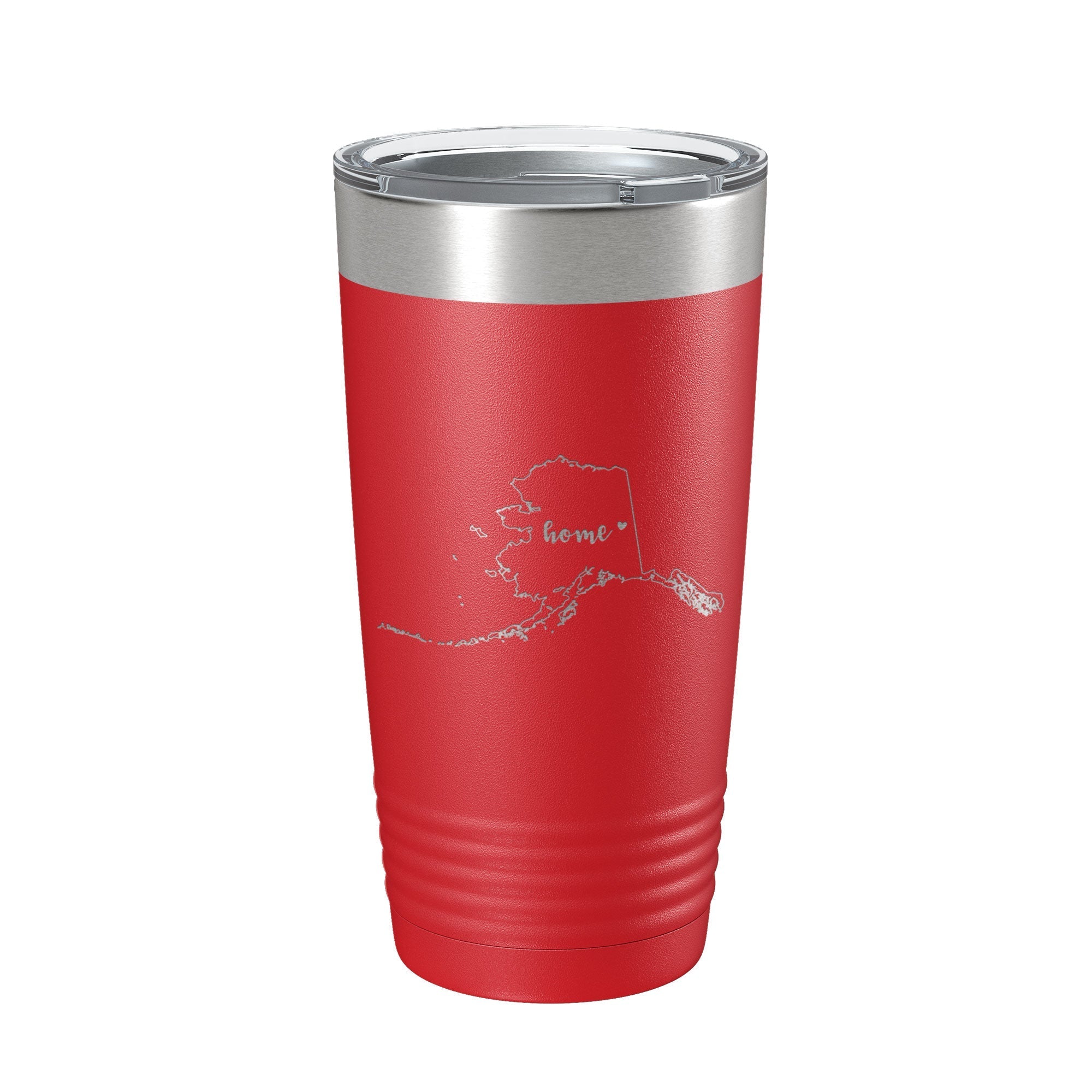 Alaska Tumbler Home State Travel Mug Insulated Laser Engraved Map Coffee Cup 20 oz - Tumblers - 20 oz Polar Camel - Whispered Echos
