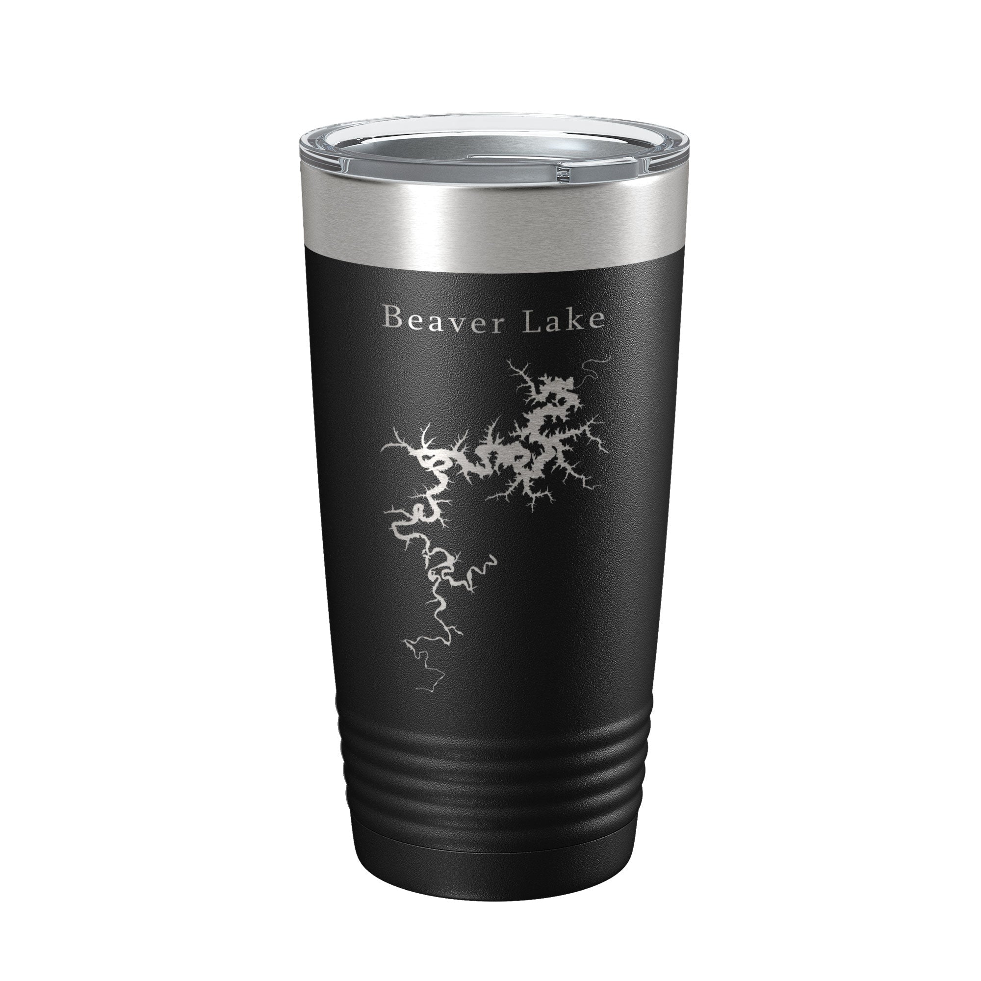 Beaver Lake Map Tumbler Travel Mug Insulated Laser Engraved Coffee Cup Arkansas 20 oz - Whispered Echos
