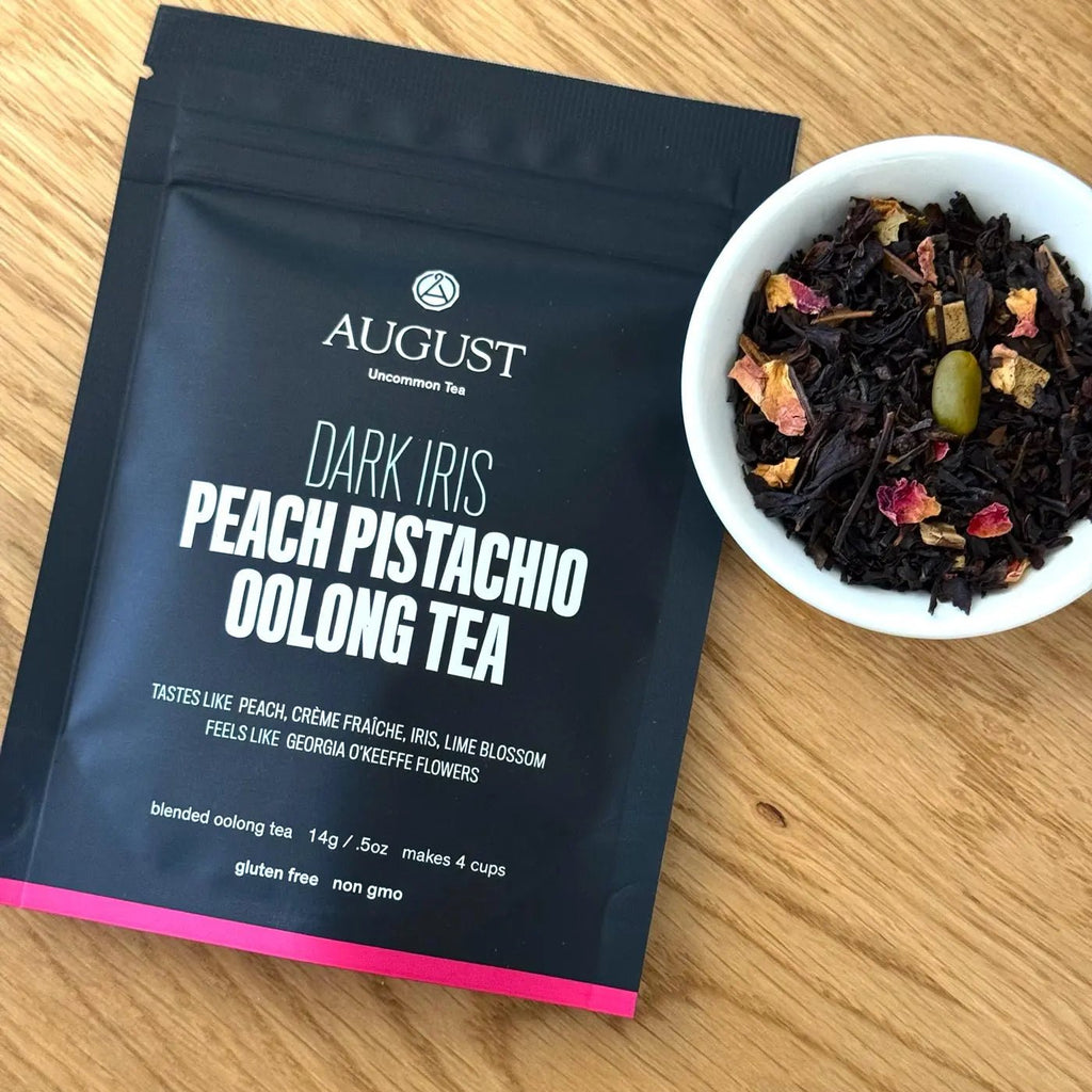 Dark Iris - Peach Pistachio Oolong Tea - Beverages > Teas > Oolong Teas - Whispered Echos