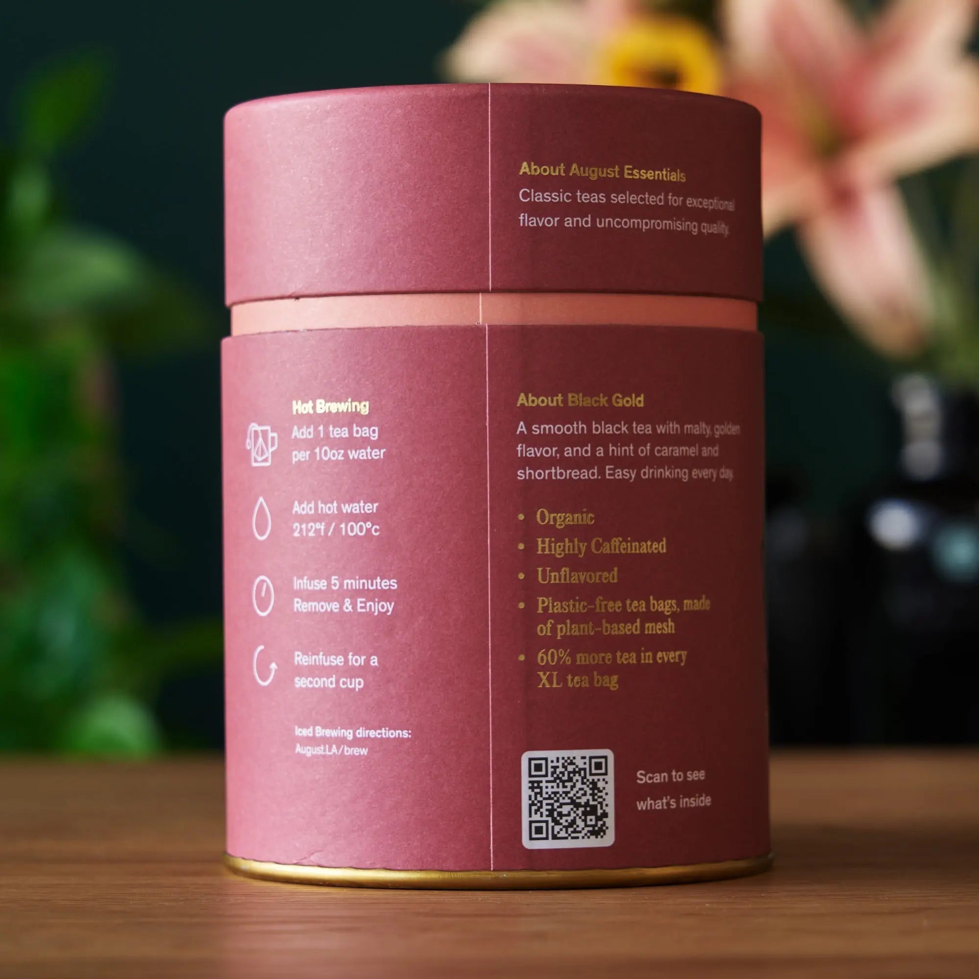 Essentials Black Gold Black Tea - 15 Tea Bags - Whispered Echos