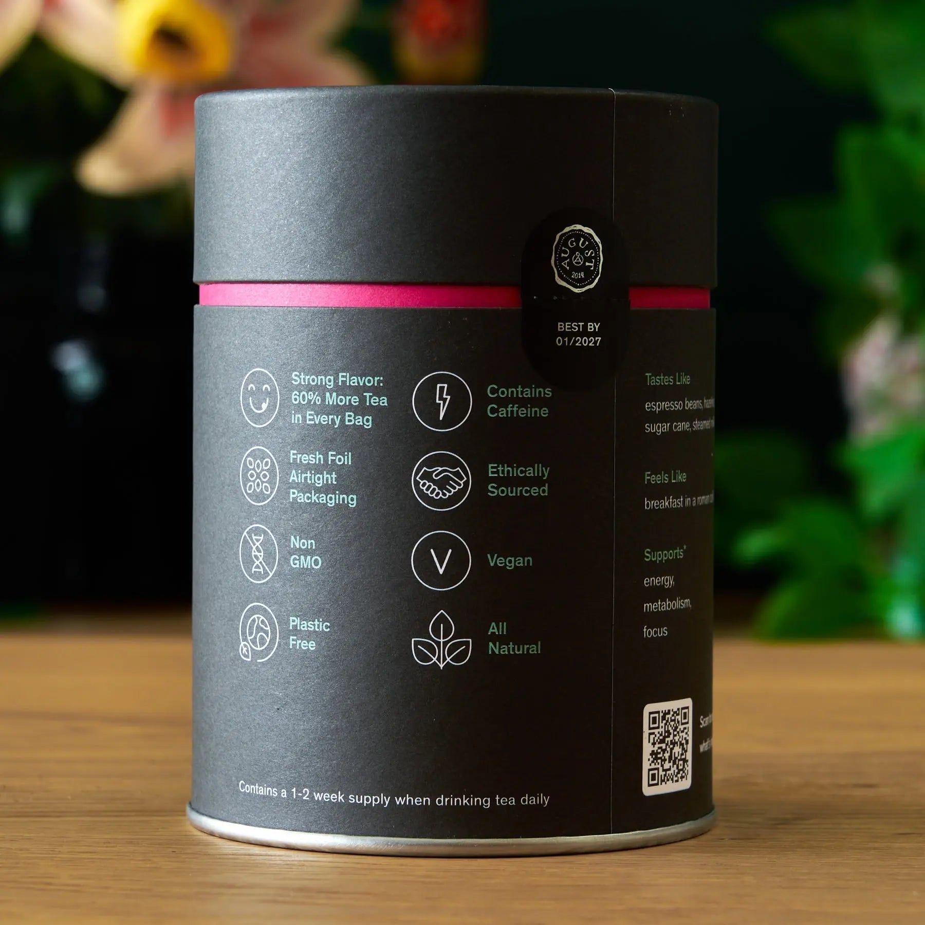 Jet Black - Roasty Coffee Black Tea - 15 Tea Bags - Whispered Echos