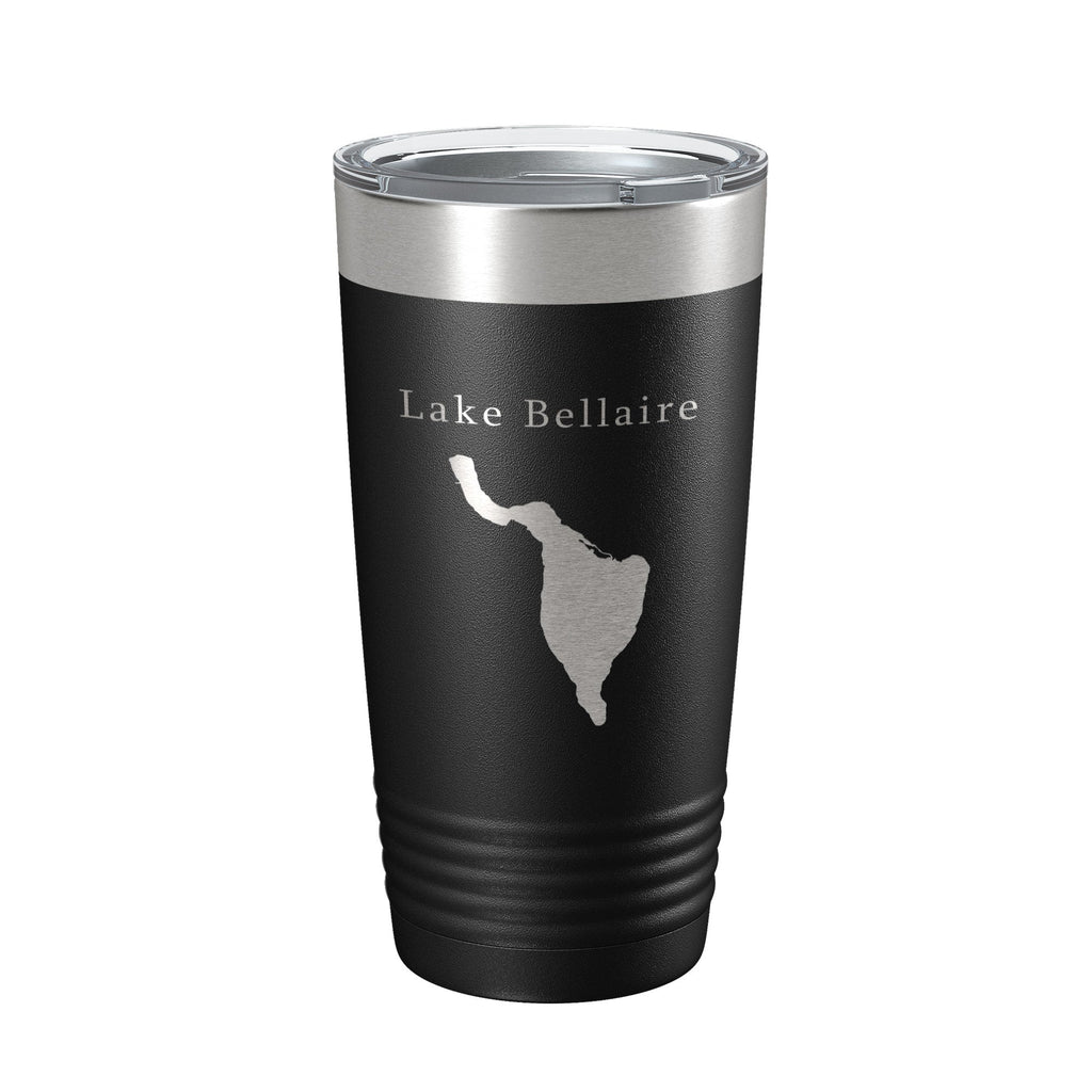 Lake Bellaire Map Tumbler Travel Mug Insulated Laser Engraved Coffee Cup Michigan 20 oz - Whispered Echos