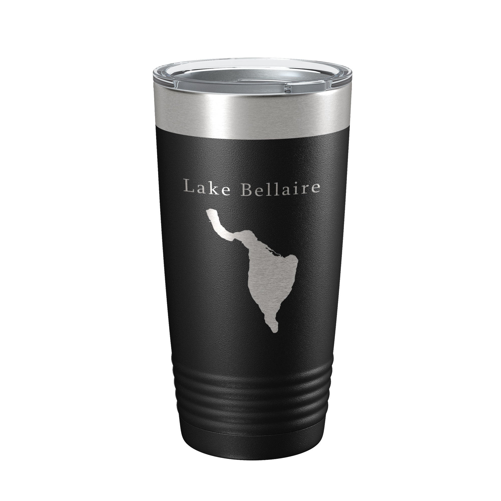 Lake Bellaire Map Tumbler Travel Mug Insulated Laser Engraved Coffee Cup Michigan 20 oz - Whispered Echos