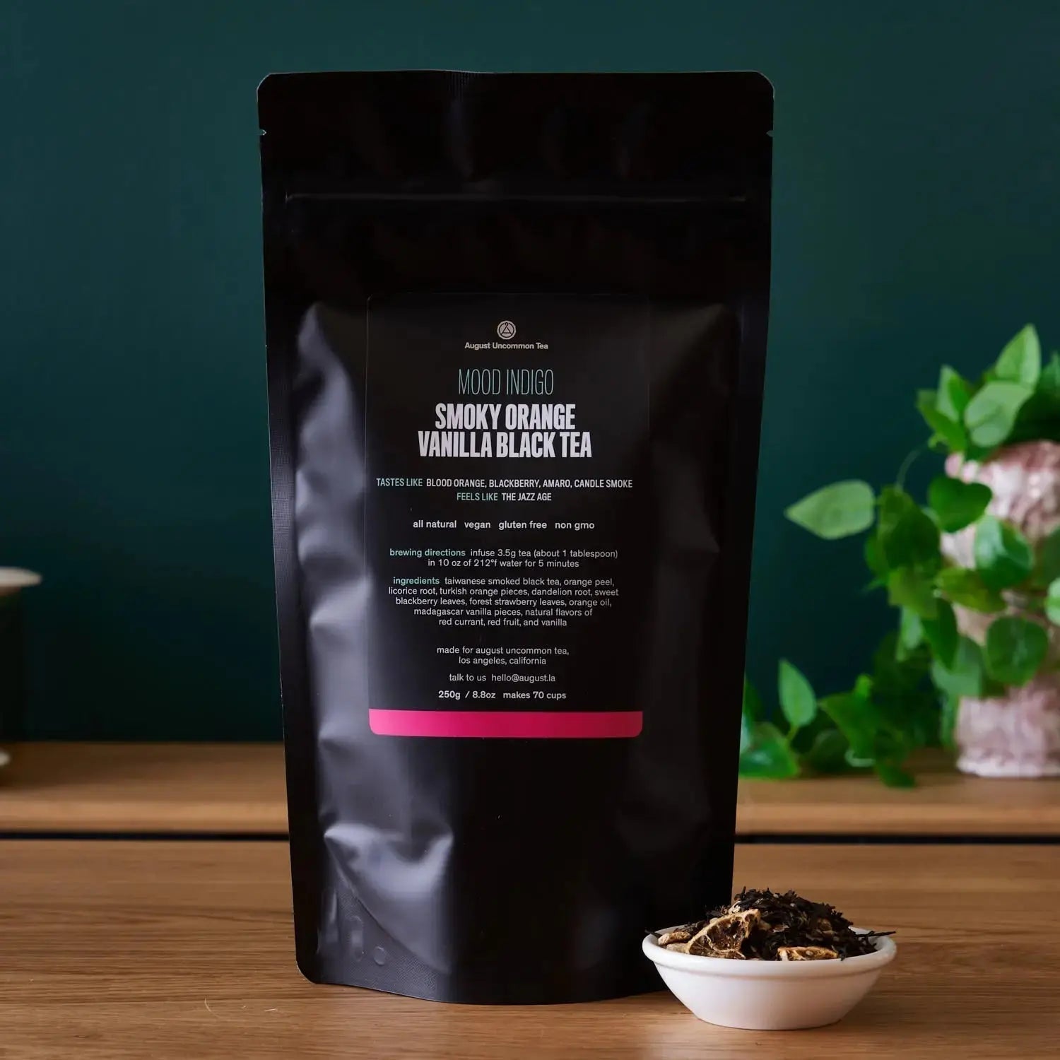Mood Indigo - Smoky Orange Vanilla Black tea - Whispered Echos