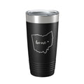 Ohio Tumbler Home State Travel Mug Insulated Laser Engraved Map Coffee Cup 20 oz - Whispered Echos