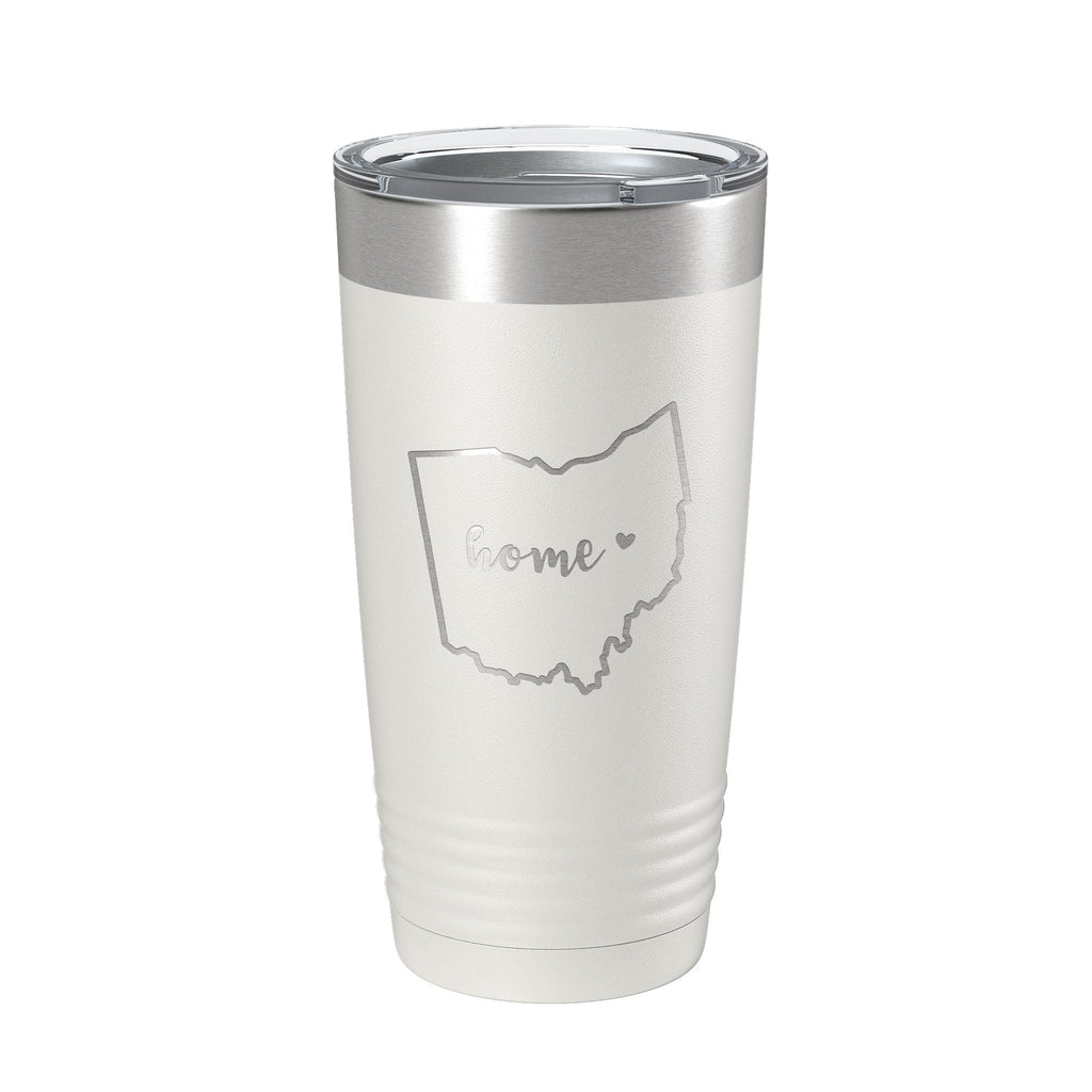 Ohio Tumbler Home State Travel Mug Insulated Laser Engraved Map Coffee Cup 20 oz - Whispered Echos