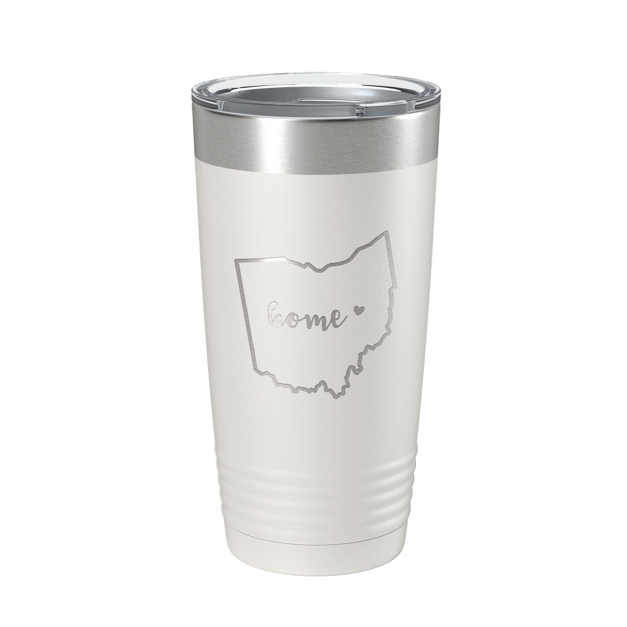 Ohio Tumbler Home State Travel Mug Insulated Laser Engraved Map Coffee Cup 20 oz - Whispered Echos