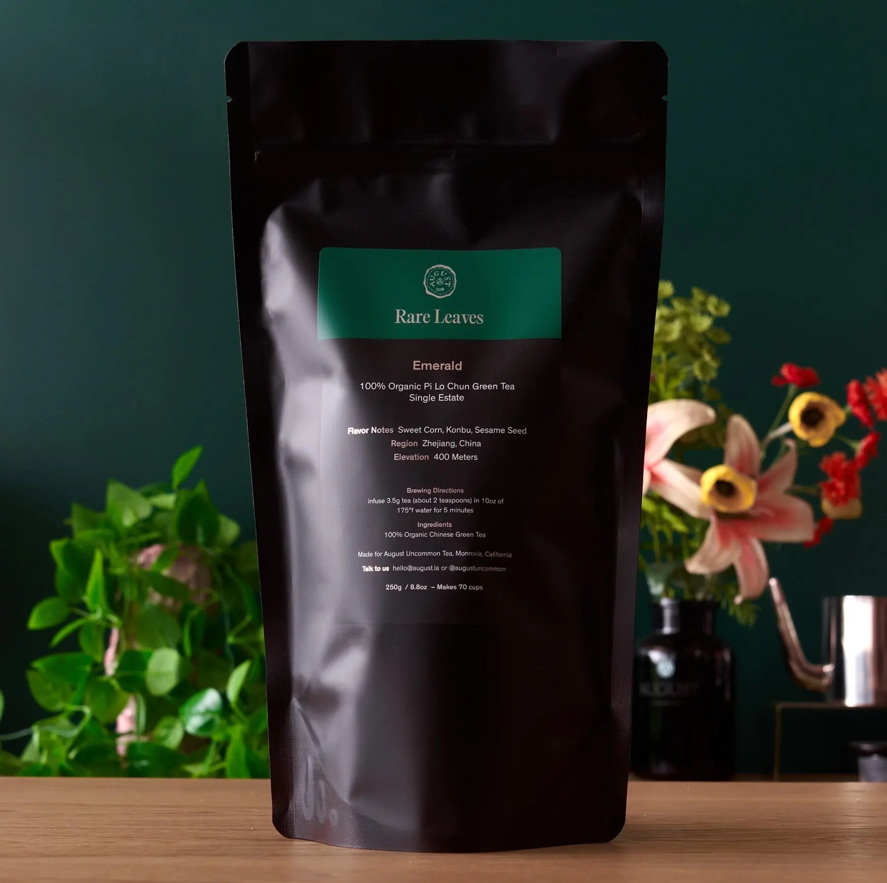 Rare Leaves Emerald - Single Estate Pi Lo Chun Green Tea - Whispered Echos