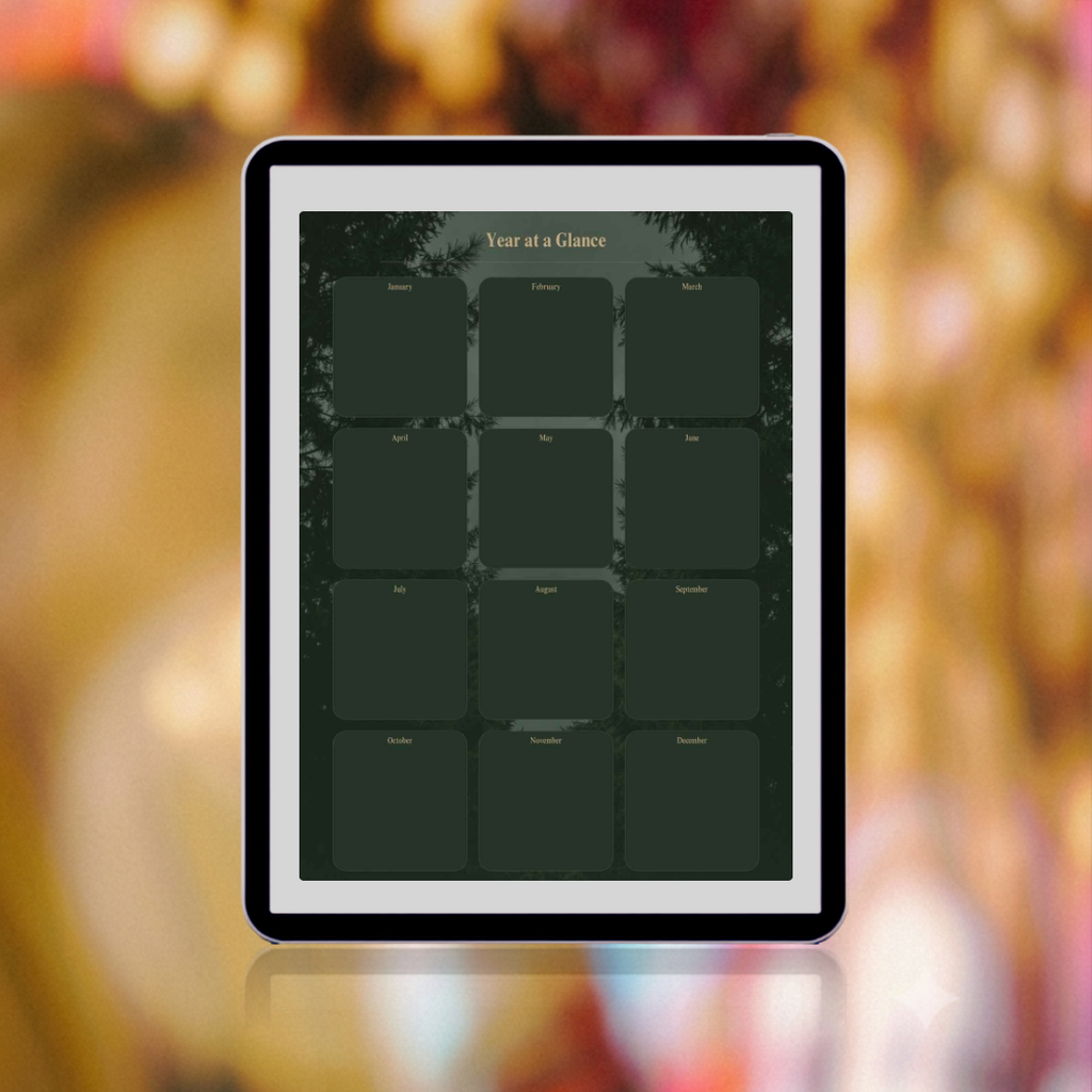 The Waking Hours – Year at a Glance Page